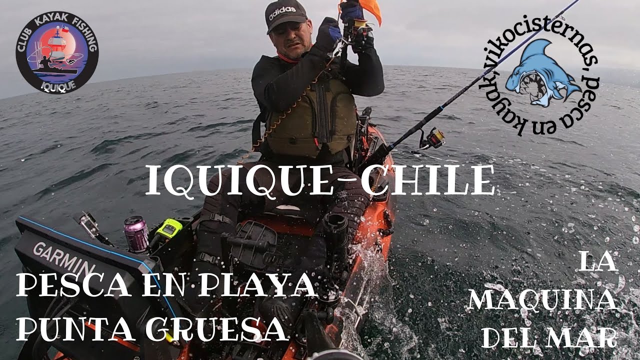 pesca en kayak, pesca en iquique playa punta gruesa YouTube