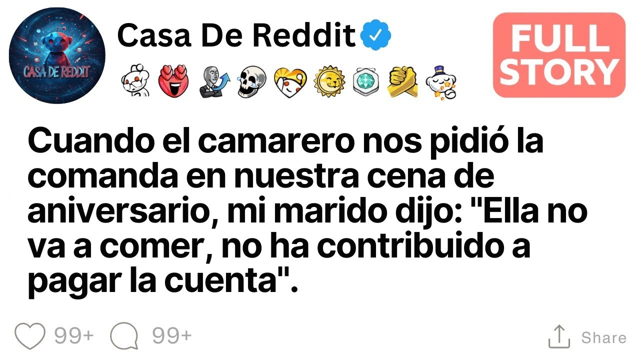 Cuando el camarero me pidió mi pedido en nuestra cena de ANIVERSARIO, mi marido dijo