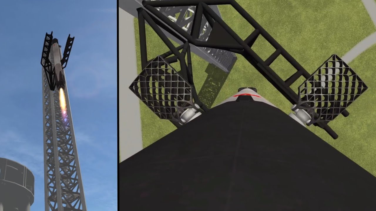 KSP: Attempting To Catch Falcon 9 Using Mechazilla