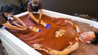 ASMR hot volcanic sand massage
