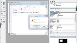 How to display message in VB 6