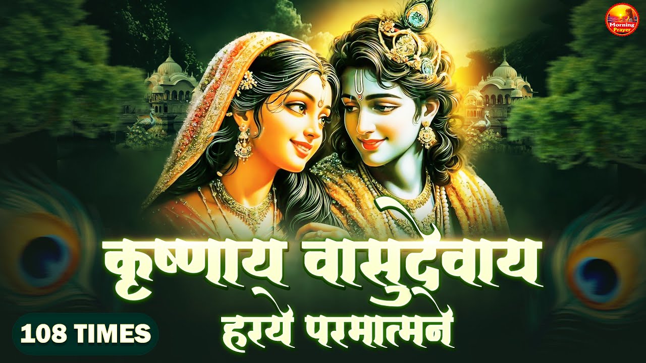 ॐ कृष्णाय वासुदेवाय हरये परमात्मने - Om Krishna Vasudevaya 108 Times - Poweful Krishna Mantra
