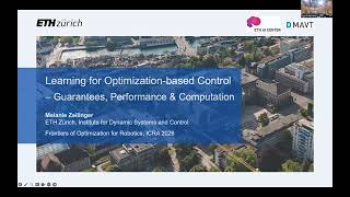 Melanie Zeilinger: Learning for Optimization-based Control - Guarantees, Performance & Computation