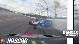 Larson saves slide-job gone wrong at Kansas