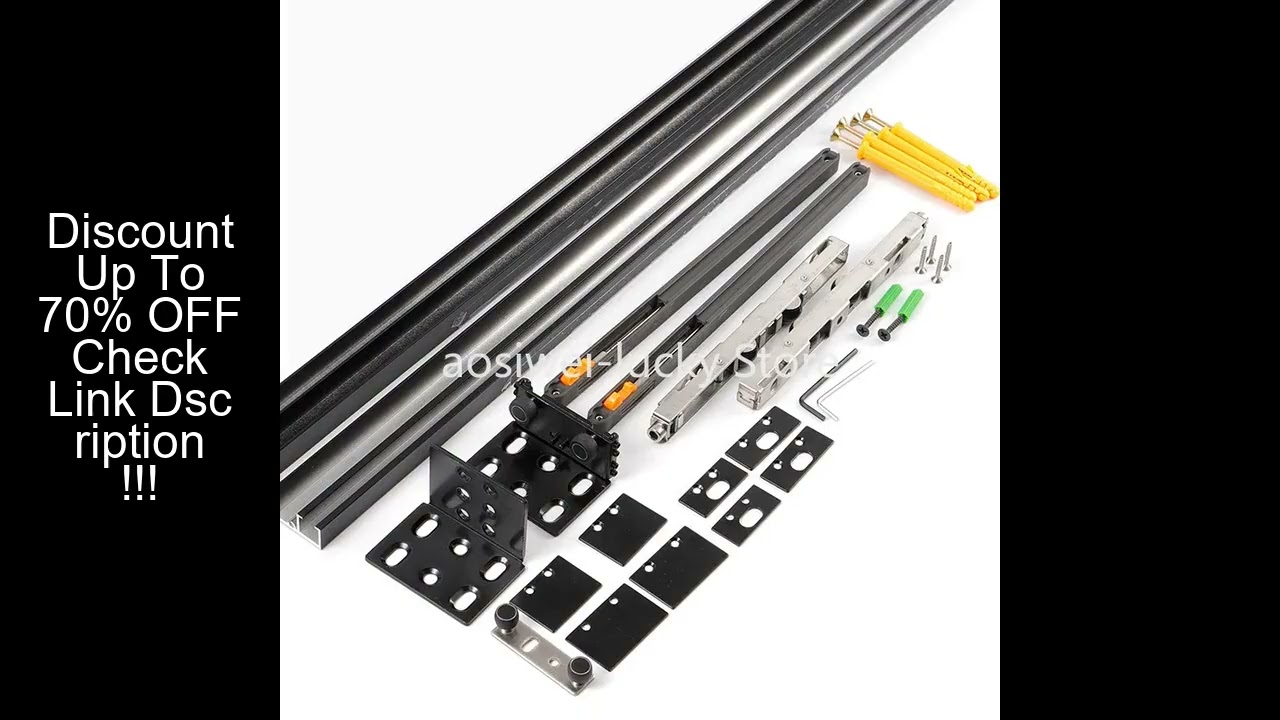 Two-way Buffer Ghost Door Hardware Accessories Hanging Rail Hanging Sliding Wooden Door Hidden Track