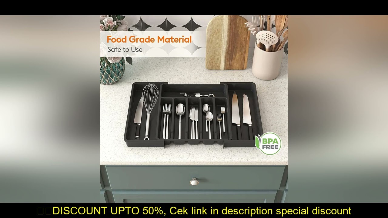 Expandable Utensil Tray Silverware Spoon Organizer Drawer Cover Adjustable Cutlery Tray Drawer Organ