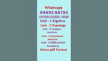PG TRB MATHS 2025🔥 Algebra 💥 Topology 🔥 Complex  💥 functional 💥 differential Geo 💥SRT Vijay Maths 💯