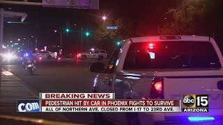 Pedestrian in 'extremely critical' condition after being hit by car