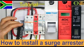 How to wire a type 2 surge arrester into a distribution board  factors to consider  South Africa