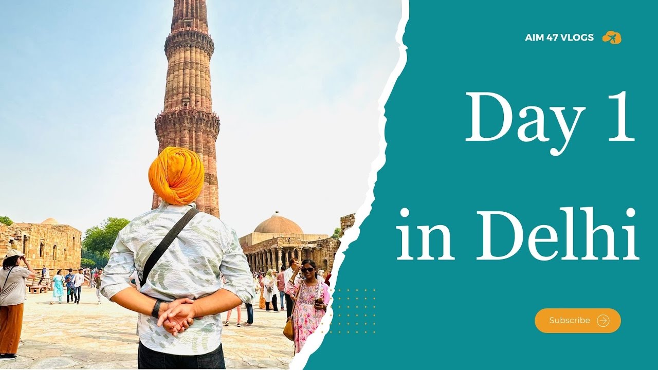 Exploring Qutab Minar and Lotus Temple delhi | Delhi Vibes | Day 1 | Aim 47