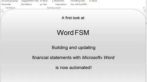Word FSM - a First Look
