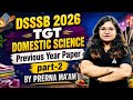 DSSSB 2026 TGT Domestic Science PYQ Solution | Part 2| Complete Paper Discussion