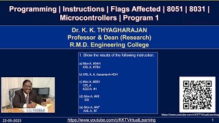 8051 Programming | Instructions | 8031 | Microcontrollers | Program 1