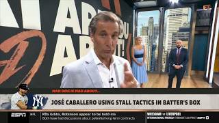 FIRST TAKE | Mad Dog is mad about Yankees' Jose Caballero using stall tactics in batter's box