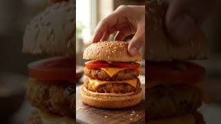 Making aloo tikki burger  #food #potatodosa #recipe #crispyzingerburger #cooking