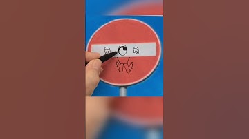 Art with an Object - No Entry Sign - Fun Art - #short #shorts #fun #funny Yo2condoit  Demo No.533