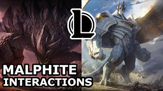 Malphite Interactions with Other Champions | WHO'S BIGGER? | League of Legends Quotes