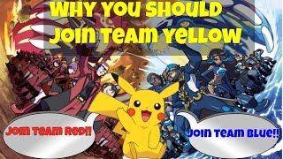 Why you should join team Yellow in Pokemon Go and not Red or Blue!