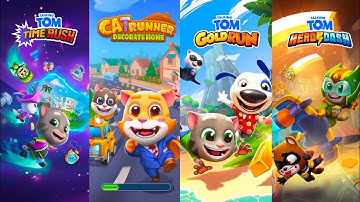 Talking Tom Time Rush vs Tom Gold Run vs Tom Hero Dash New Update vs Cat Runner Android iOS Gameplay