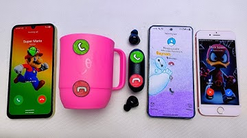 Galaxy a15 Mario vs Plastic Cups vs Earbuds vs Pixel 10 Pro vs IPHONE 7 Signal incoming call