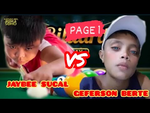 Bet 55k || PAGE 1 || JAYBEE SUCAL 🆚 GEFERSON BERTE || 10 BALL PAREHAS