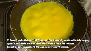procedure text - how to make mango pancake