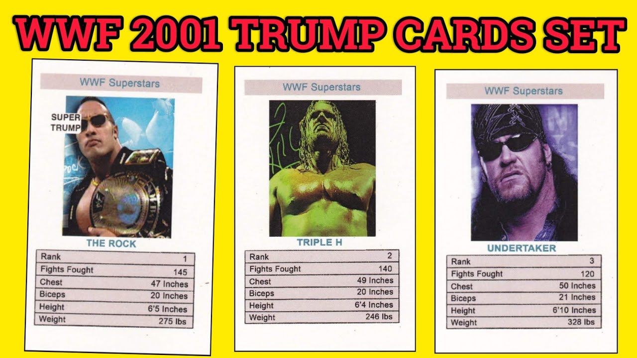 WWF 2001 Trump cards