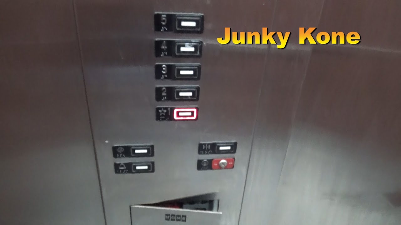Junky Kone Hydraulic Elevators Kings Ave Parking Garage, Jacksonville