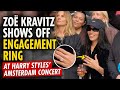 Zoë Kravitz Shows Off Engagement Ring at Harry Styles’ Amsterdam Concert