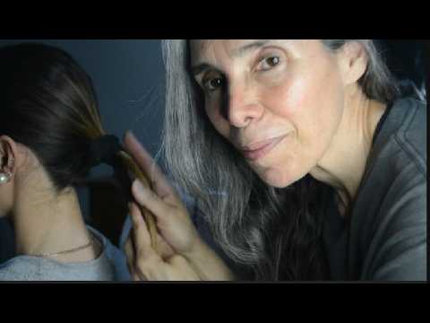 ASMR TE HAGO UNA RELAJACION EN CABELLO CUELLO Y HOMBROS