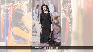 Stuff Export Manas Fab Delight Vol 3 Chinon Silk With Embroidery Work Kurti With Bottom Catalog | screenshot 5