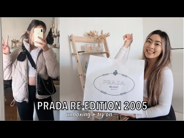 PRADA RE-EDITION 2005 NYLON BAG – UNBOXING, WHAT FITS, MOD SHOTS