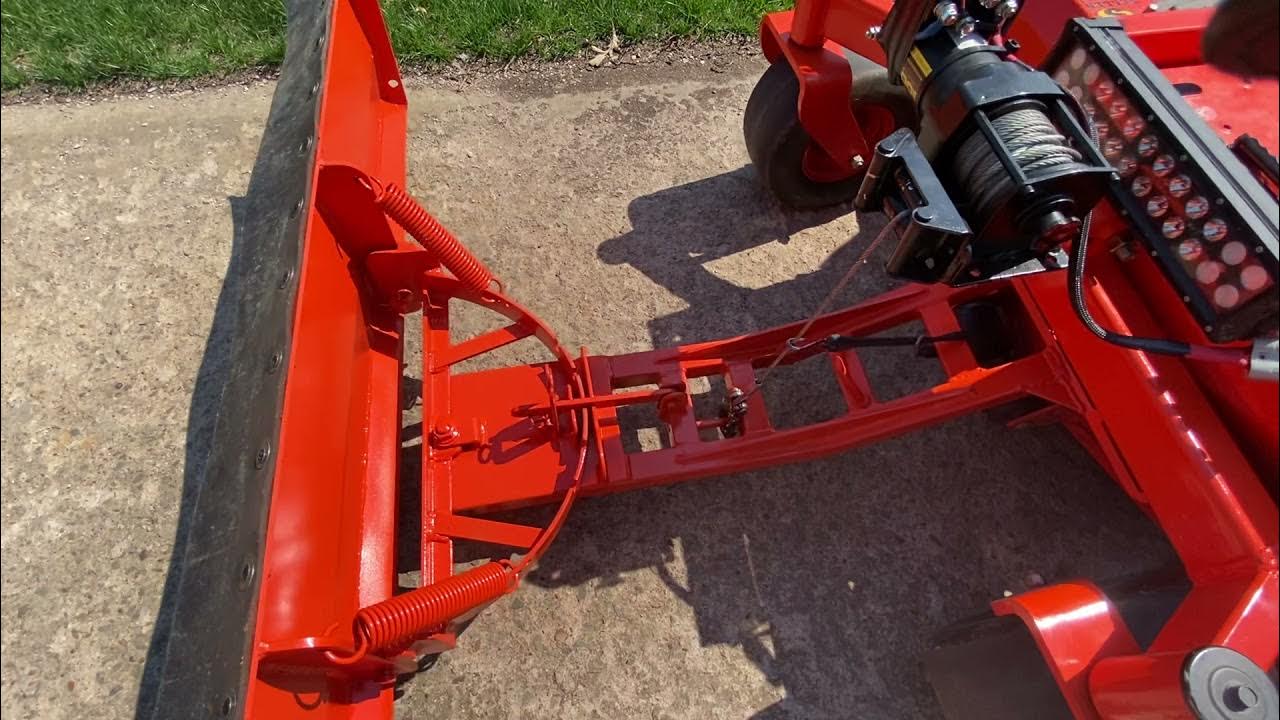 CAROLAN BUILT ATTACHMENTS ZTR Snow/Dirt Blade on a Kubota Z421 Zero