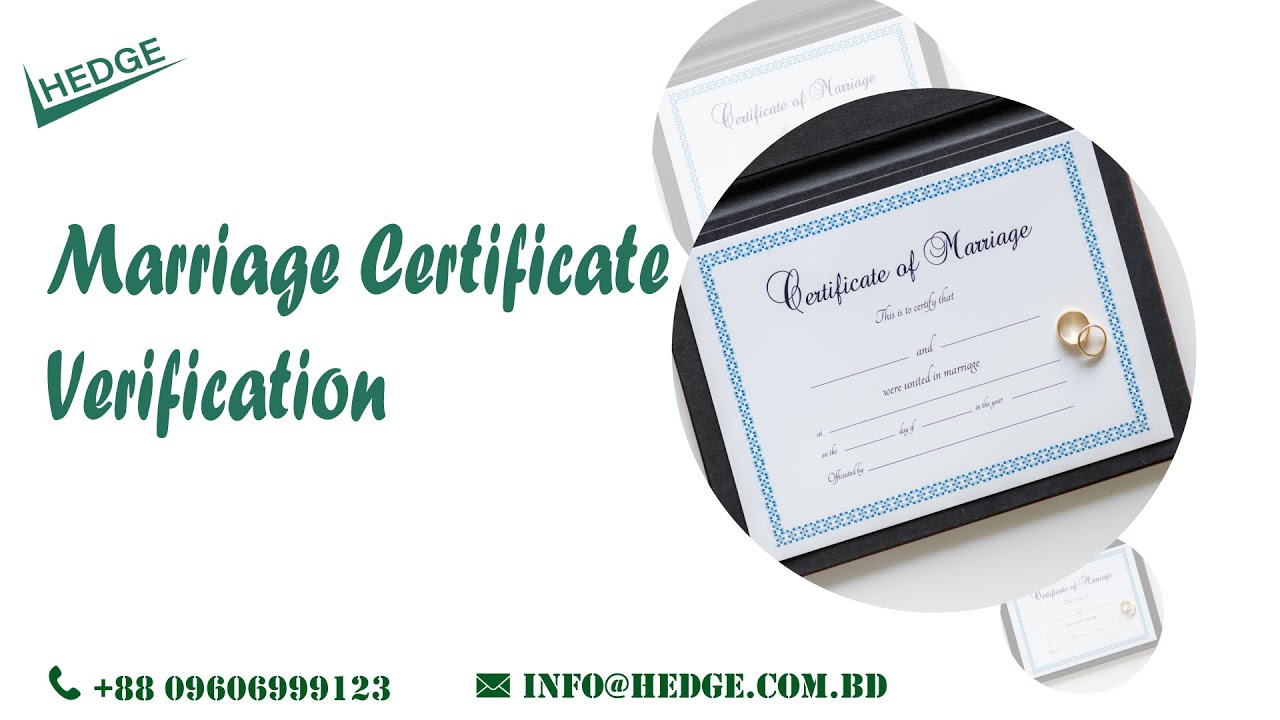 Marriage Certificate Verification Attestation | Hedge BD