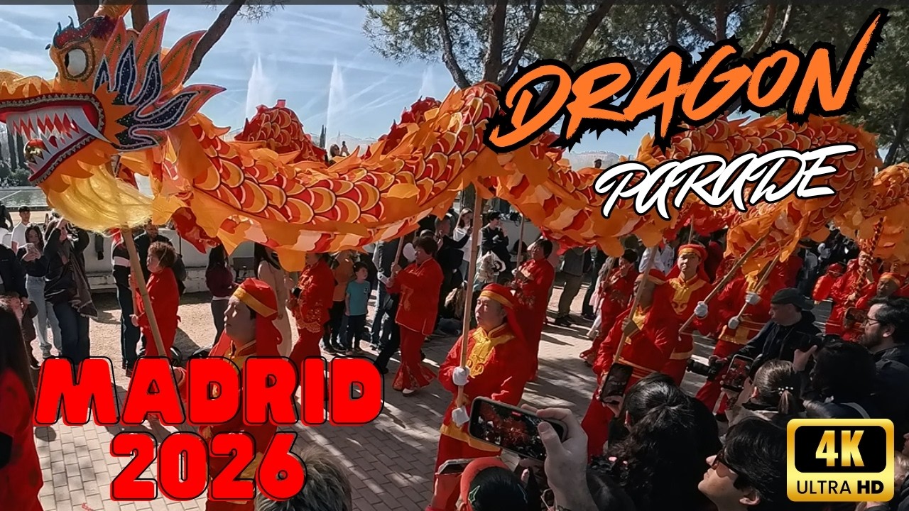 Madrid Chinese New Year Parade 2026 🐴🔥 4K #Insta360Awards #Insta360LeicaAwards @insta360