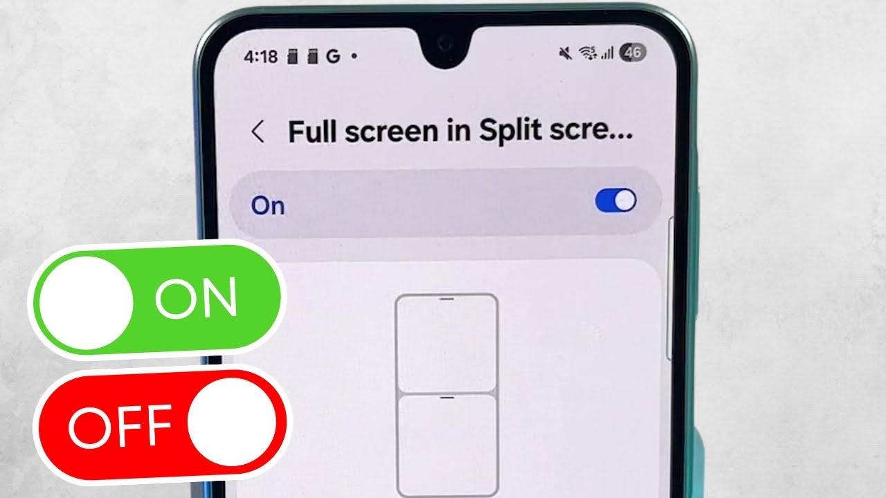 Samsung Galaxy A26 - Enable or Disable Full Screen in Split Screen View