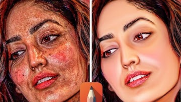 ⛔Oily Smooth skin HDR secret tricks 🥶 face smooth editingl photo Editing l sketchbook editing