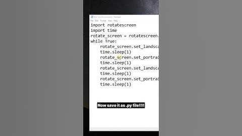 Screen rotate virus python