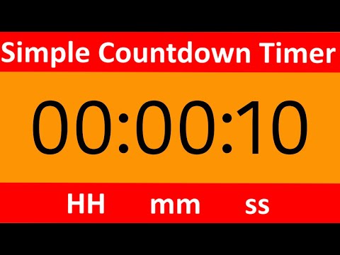 Countdown Timer 10 seconds HD Orange BACKGROUND