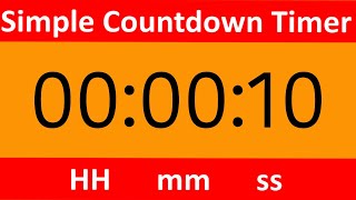 Countdown Timer 10 seconds HD Orange BACKGROUND