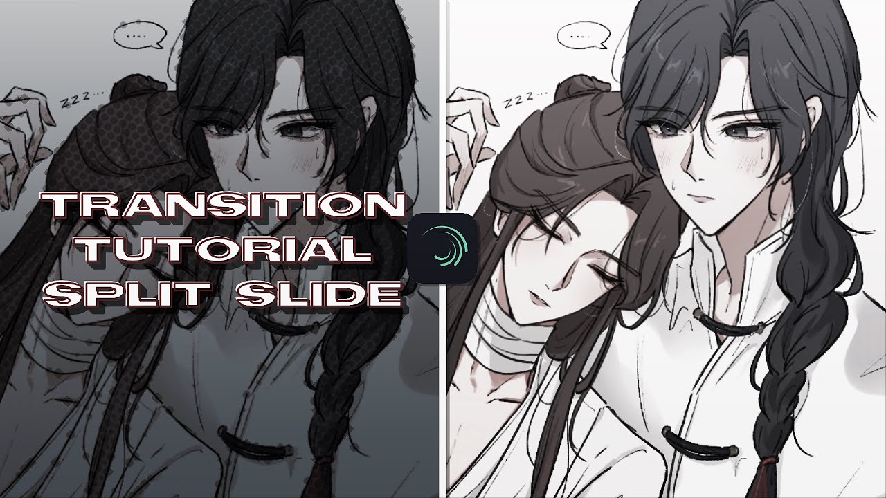 mid-split slide transition | soft style | alight motion tutorial - YouTube