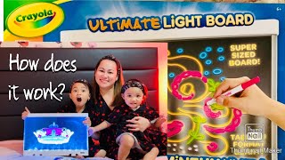 Crayola Ultimate Light Board! || How Does It Work? || Unboxing #Crayola #UltimateLightBoard #costco