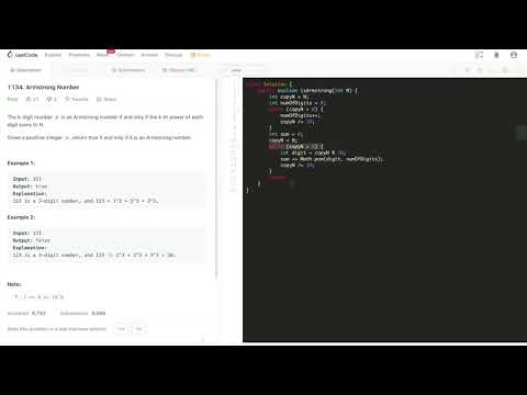 LeetCode 1134: Armstrong Number - Interview Prep Ep 10