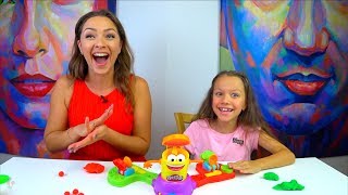 :        CHALLENGE Play Doh Launch Game for kids ///  