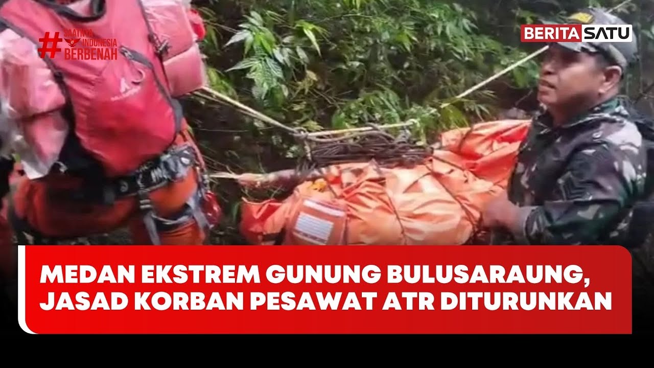 Medan Ekstrem Gunung Bulusaraung, Jasad Pertama Korban Pesawat ATR Diturunkan 