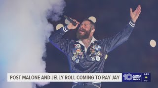 Post Malone and Jelly Roll announce concert at Raymond James Stadium in Tampa
