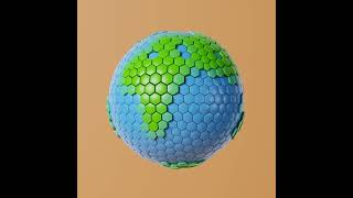 Blender3D geonodes hexagonal planet Blender3D geonodes hexagonal planet