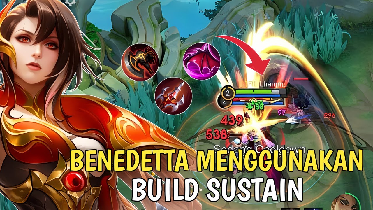 DISERANG MALAH NAMBAH DARAH ‼️ #mlbb #benedetta #mobilelegends #gameplay 