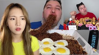 Korean Girl Reacts To NIKOCADO AVOCADO'S Korean Food Mukbangs