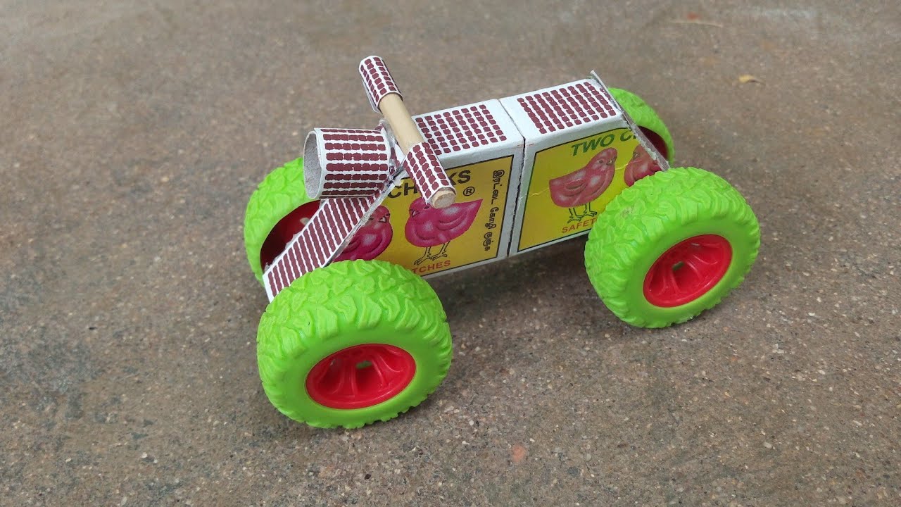 How to make matchbox Bike at home matchbox crafts machis bike - YouTube